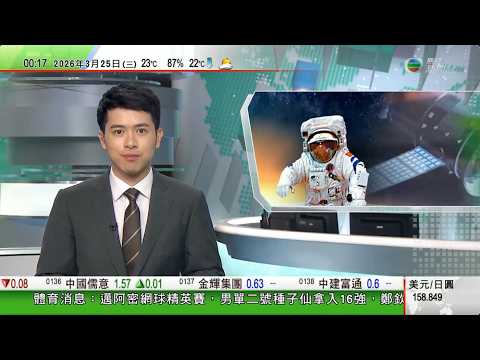 無綫TVB 0030新聞報道｜十五五規劃助推商業航天 學者認為太空科技發展能帶動AI等產業｜南京大屠殺紀念館：歷史不容篡改 將加強教育傳承真相｜黑龍江漠河北極村再現極光　吸引遊客追光「打卡」｜TVB