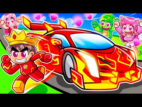 Rizzing Girls With The FLASH'S NEW $50,000,000 Car In Roblox Driving Empire!