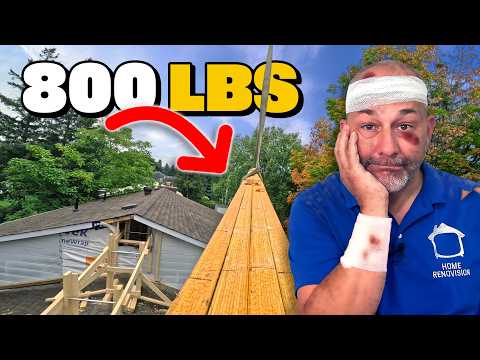 I Vaulted My Ceiling & Installed an 800lb Beam