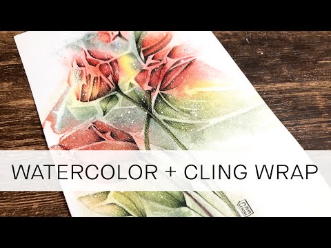 how to add texture with plastic wrap