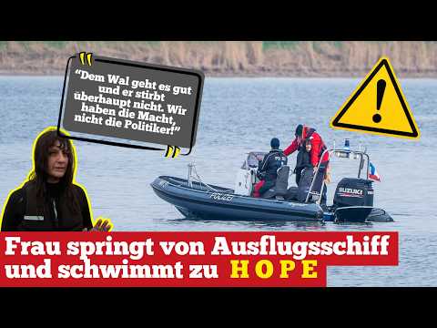 Drama an der Ostsee: Frau springt von Ausflugsschiff und schwimmt zu Wal HOPE