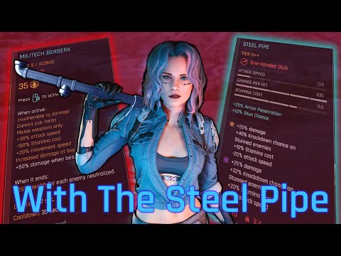 How I Became A Night City Legend Using the Steel Pipe!? (Cyberpunk 2077)