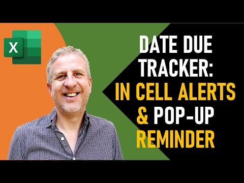 Due Date Pop-up Alert in Excel | Date Due Tracker  - Formula & Due Date Color Change Notifications