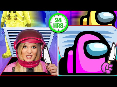 Living Like an Among Us IMPOSTOR for 24 Hours! - Challenge