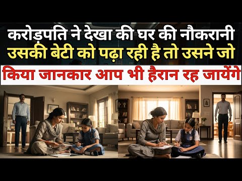 A millionaire saw that his house maid was teaching his daughter, so you will be surprised to know...