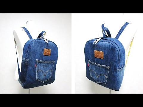 DIY"안입는 청바지"를 활용한 멋진 아이디어!/A great idea using an "old jeans"/basic backpack