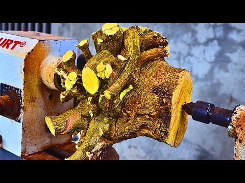 Wood turning - tree stump work