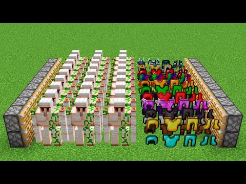 X400 iron golems and ALL ARMORS combined