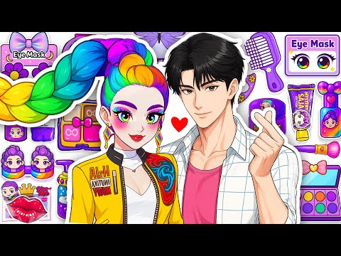 Paper DIY🎀 KPOP DEMON HUNTERS RUMI Jinu Family Colorful Glow Up + Fashion Blind Bag Unboxing | Hana