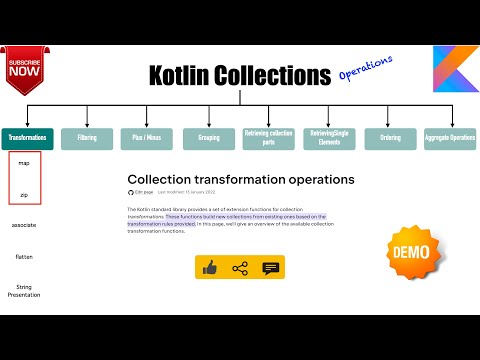Collection Operations | Transformation | map | zip : Kotlin Fundamentals Tutorial - Part 40