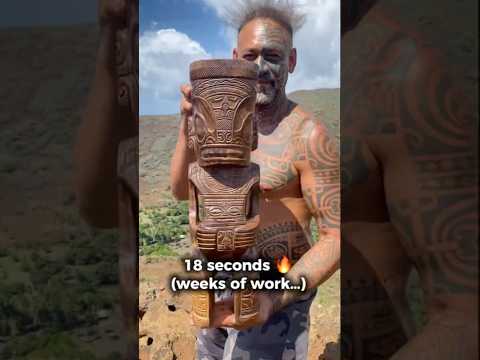 The making of a Marquesan tiki. 🪵✨ #polynesianart #nukuhiva