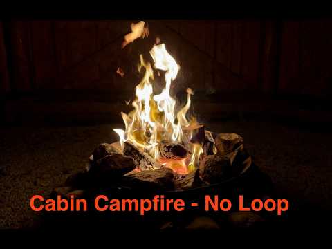 Cabin Campfire 4K 60FPS Fireplace for Smart TV - Real Birch Fire, Cozy Wood Shelter, No Loop
