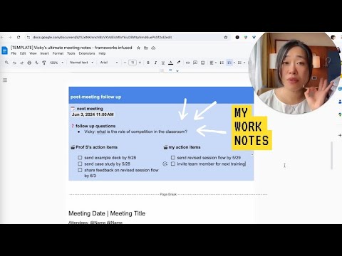 how to take notes at work: my framework infused template!