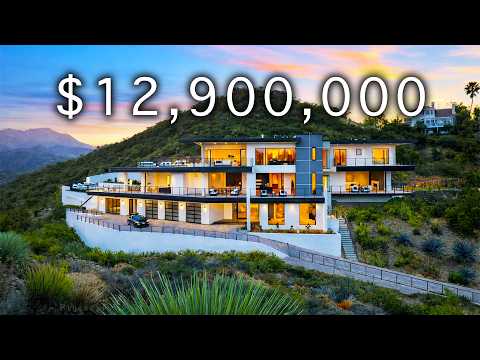 Touring a $12.9M Hillside California Mansion Overlooking a Lake!