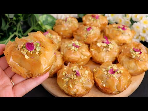 The Turkish dessert that drives the world crazy! No sugar! very crispy, and  ready in 10 minutes!