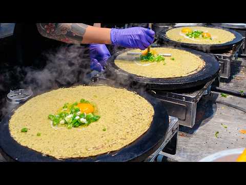 5 Kinds of Best Taiwanese Omelette Pancake Making / 5種超美味台灣蛋餅 - Taiwan Street Food