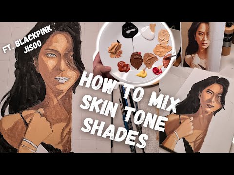 EASY Skintone Shades Tutorial (How to paint a face with Acrylic) How to mix shades for skintone