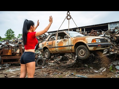 The Genius Girl Challenge: The Engine of an Old Car Left Behind After 40 Years. Will It Work?