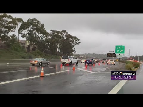 San Diego Winter Storm causes road closures