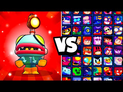 GLOWBERT vs ALL BRAWLERS! WHO WILL SURVIVE IN THE SMALL ARENA? | NEW MYTHIC BRAWLER!