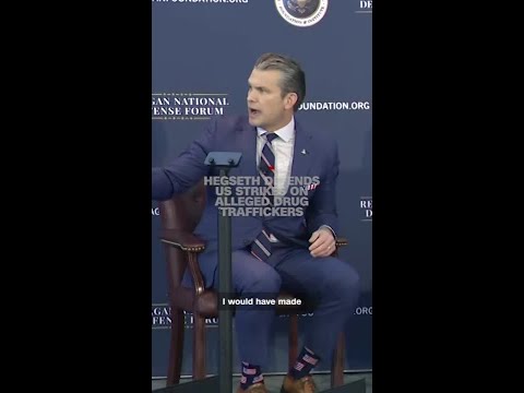 Hegseth defends US strikes on alleged drug traffickers