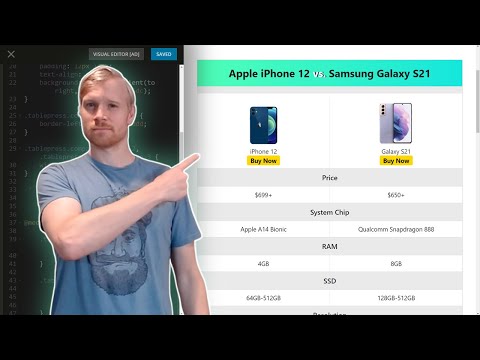 Tablepress: Make a 'versus' Comparison Table (with sticky header!)