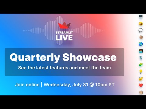 Streamlit Q2 Quarterly Showcase | July 31, 2024