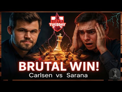 Magnus Carlsen vs Alexey Sarana🔹Brutal Win❗🔹Chess Titled Tuesday Nov 27 2025