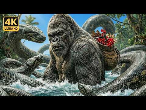 KING KONG vs GIANT TITANOBOAS: Epic Battle to Save Godzilla (1 vs Hundreds!) | King Kong Movie