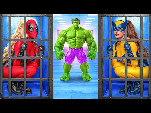 Comment Devenir un Super-Héros dans la vraie vie! Deadpool et Wolverine contre Superman en Prison!