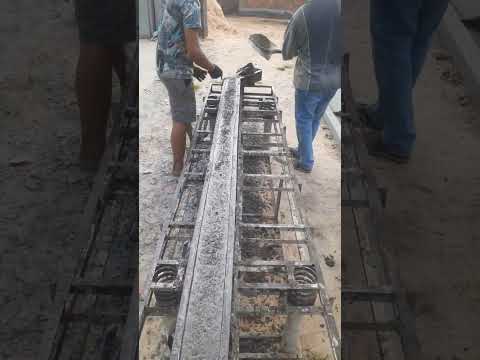 como fazer estaca de cimento curvada