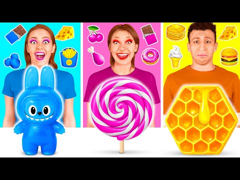 Essen der Gleichen Farben Challenge | Lustige Food-Hacks von DaGaDa Challenge