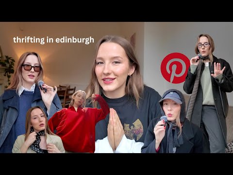 thrift shopping in edinburgh for my pinterest winter wardrobe