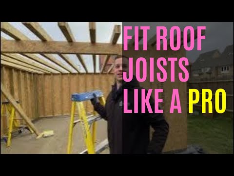 PART 4 FULL GARDEN ROOM BUILD Roof Joists, Laddering and OSB How to build and fit