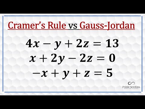 Cramer's rule vs Gauss-Jordan Elimination
