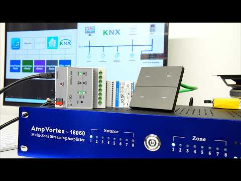 AmpVortex Multi Zone Amplifier + KNX Integration (Live Demo)