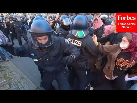Police Clash With Pro-Palestinian Protestors In Berlin, Germany