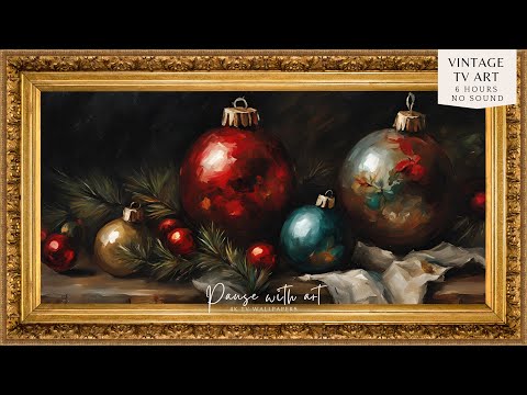 TV Art Holiday Christmas Ornaments| Moody Winter Holiday | Moody Christmas TV Background Wallpaper
