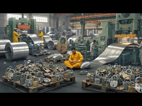 Amazing Process Of Lock Making From Metal Sheets | Factory Manufacturing Process