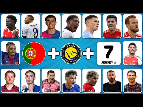 Can You Guess The Player By Song, Nationality, Club, Jersey & Emoji 🤔⁉️ | Ronaldo, Messi, Neymar