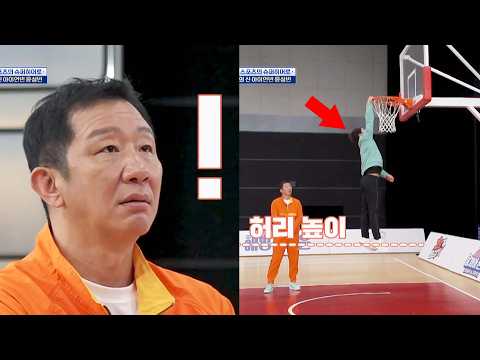 제자리 점프로 림 터치하는 '피지컬 괴물' 윤성빈ㄷㄷ