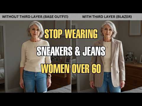 5 GENIUS outfit ideas! Sneakers and jeans for AGES 60 and up, and still looking young