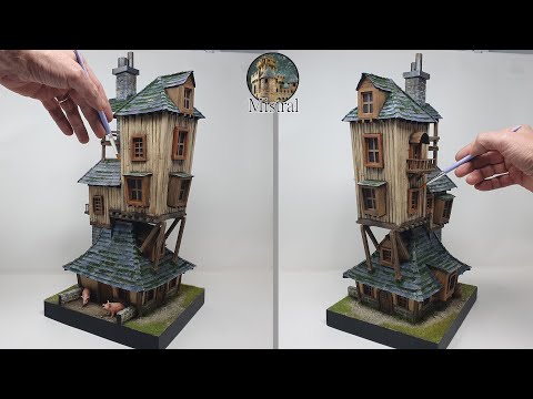 Harry Potter: Building The Weasley's Burrow - Foam and balsa wood - Step-by-Step / DIY TUTORIAL