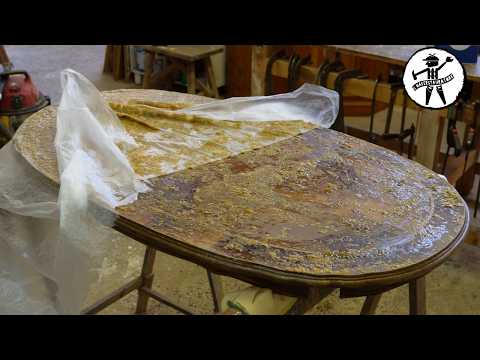 I restored an OLD ABUSED TABLE (under the paint it turned out to be fantastic)