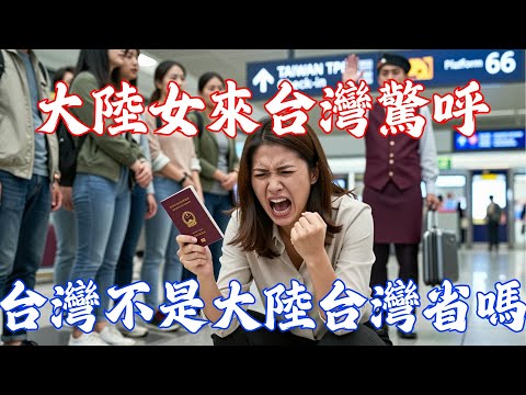 大陸女子台灣旅遊大受震驚，台北機場落地驚呼台灣為什麼不是抖音上的台灣省 | 小鄭說 | Reaction Videos