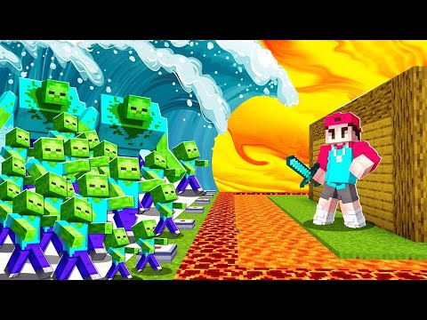 24 STUNDEN alle NATUR KATASTROPHEN überleben in Minecraft!