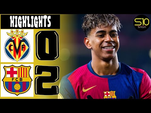 Villarreal vs Barcelona 0-2🔥Laliga EA Sports | All Goals and Highlights Football