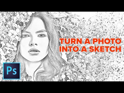 Turn a PHOTO into a realistic Pencil DRAWING in PHOTOSHOP. NEW + improved sketch effect