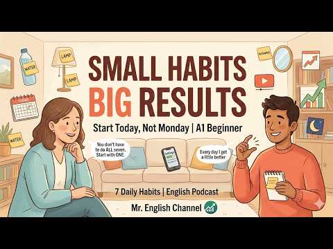 Small Habits to Learn English A1 Beginner Level English Podcast