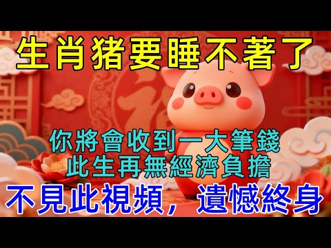 生肖豬要睡不著了，未來一周你將會收到一大筆錢，此生再無經濟負擔！12月家有屬豬的請接財！不見此視頻，遺憾終身！#生肖运势#佛陀#佛學 #佛法 #佛教 #修行 #智慧 #因果 #佛家